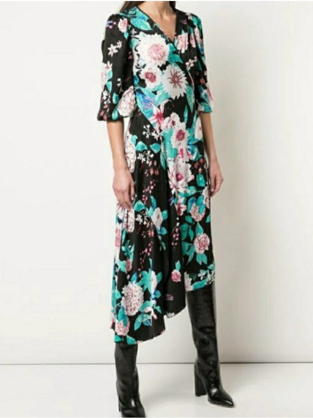 Diane von furstenburg DVF Audrina wrap dress in lilac black size XL
